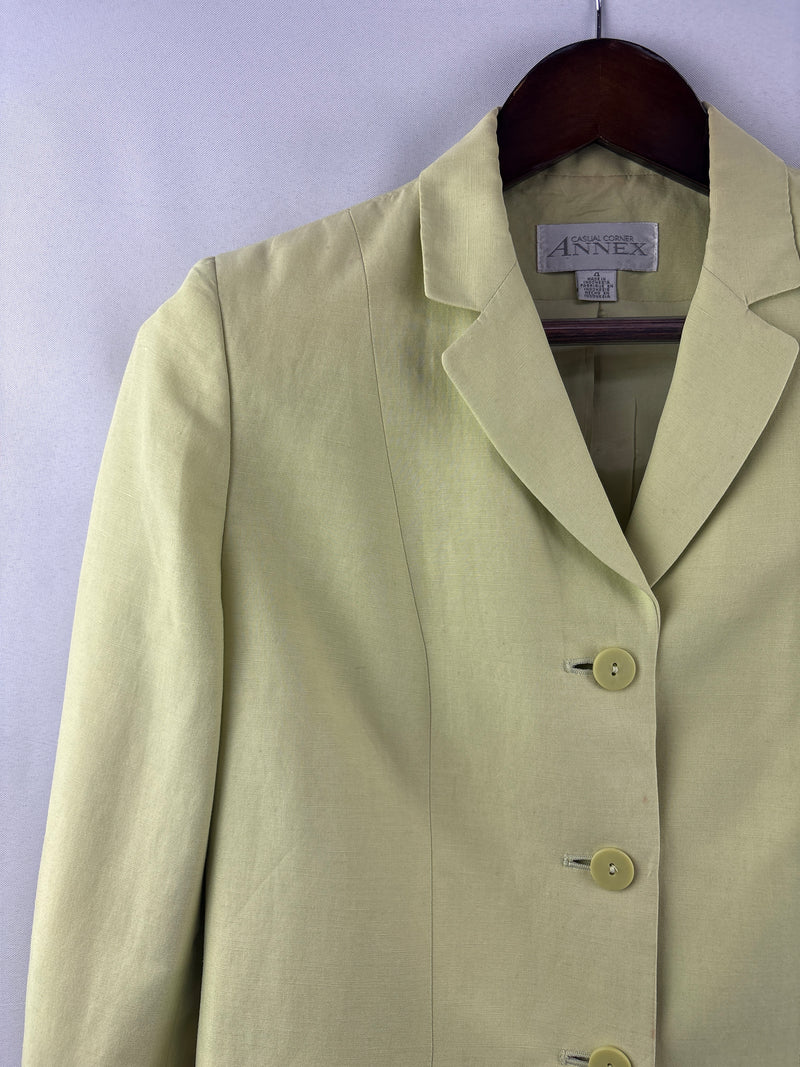 Women’s Casual Corner Annex Size 4 Pistachio Green Blazer