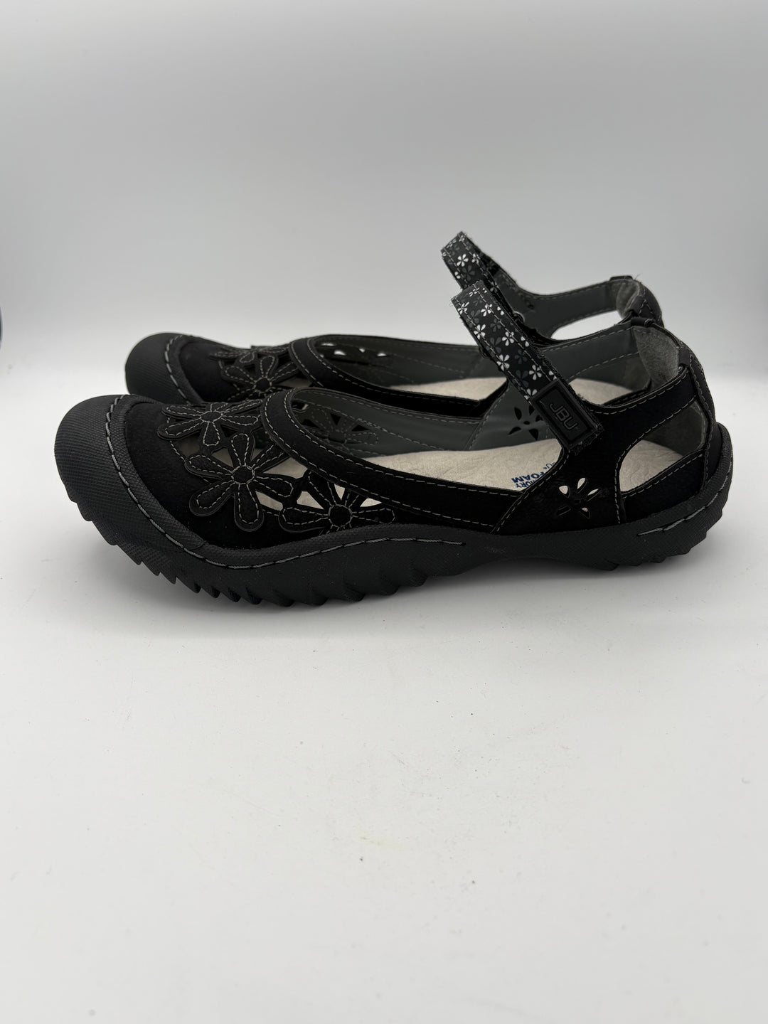 Women’s JBU by Jambu Size 8 Black Suede Close Toed Sandals