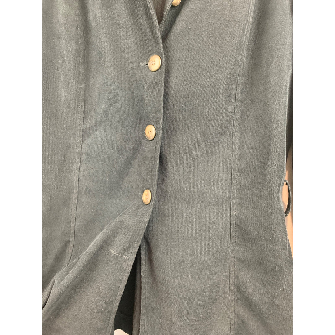 Apostrophe Womens Button-Up Blazer Jacket Size 6 Black