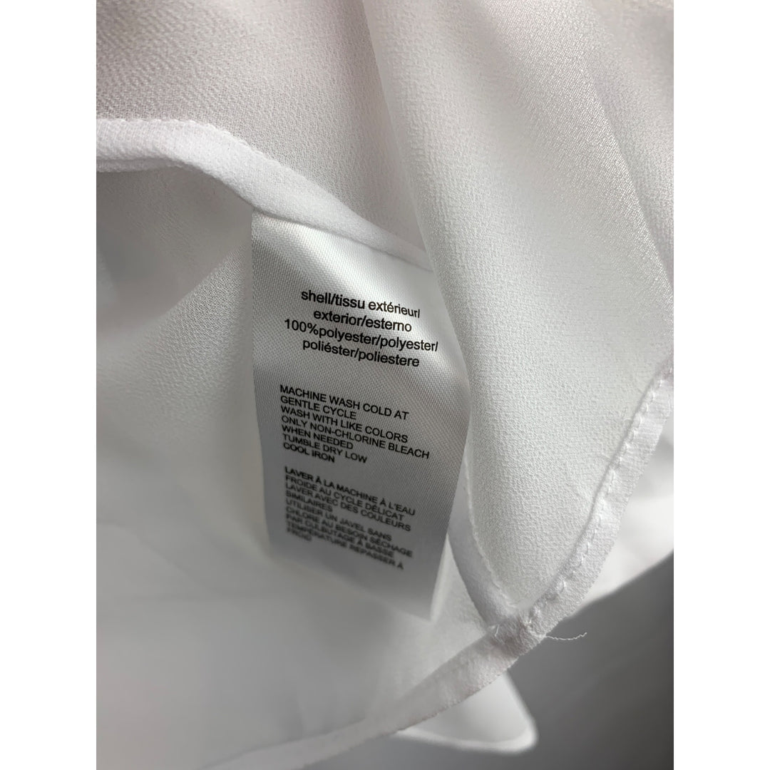 C. Wonder Christian Siriano XS White Sheer Open Front Cardigan With Gold Button Detail