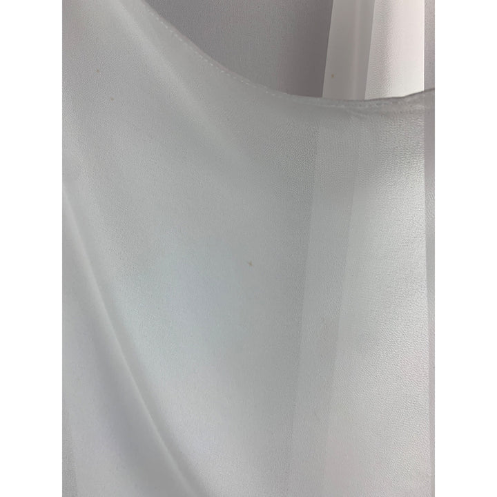 C. Wonder Christian Siriano XS White Sheer Open Front Cardigan With Gold Button Detail