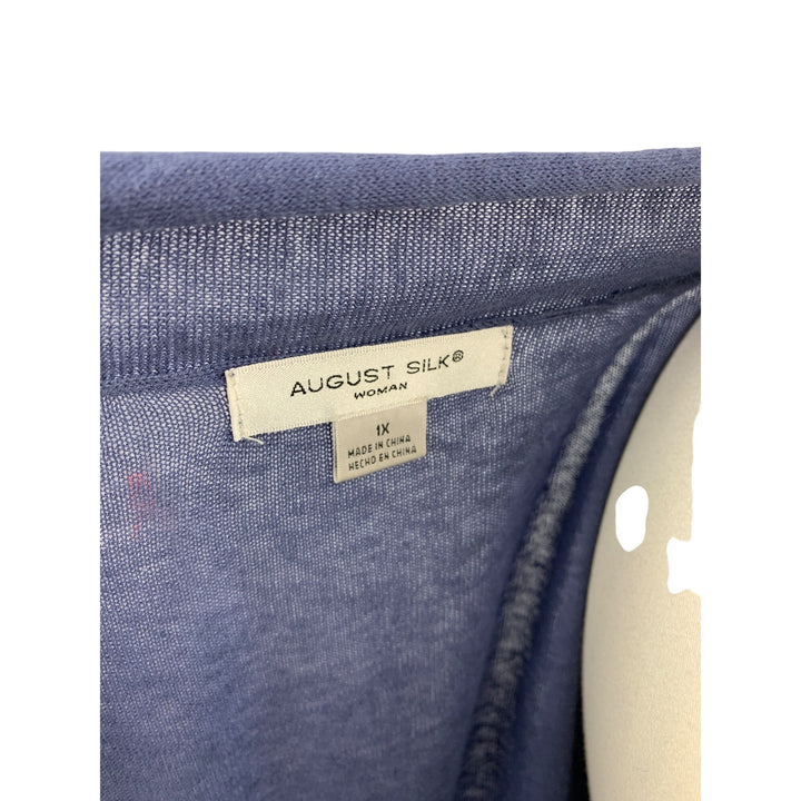August Silk Womens Open Front Cardigan 1X