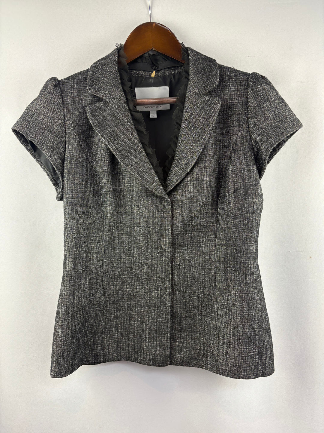 Women’s Classiques Entier Small Gray Short Sleeve Blazer
