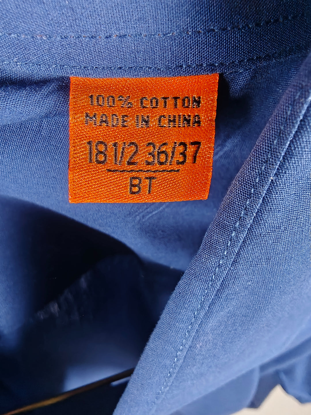 Steven Land French Cuff Dress Shirt Blue 18.5 36/37 100% Cotton Men's Formal