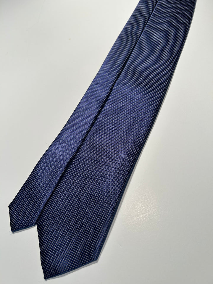 Canali 1934 Men’s 100% Silk Tie Purple Micro Geometric Made in Italy 58” x 3.25”