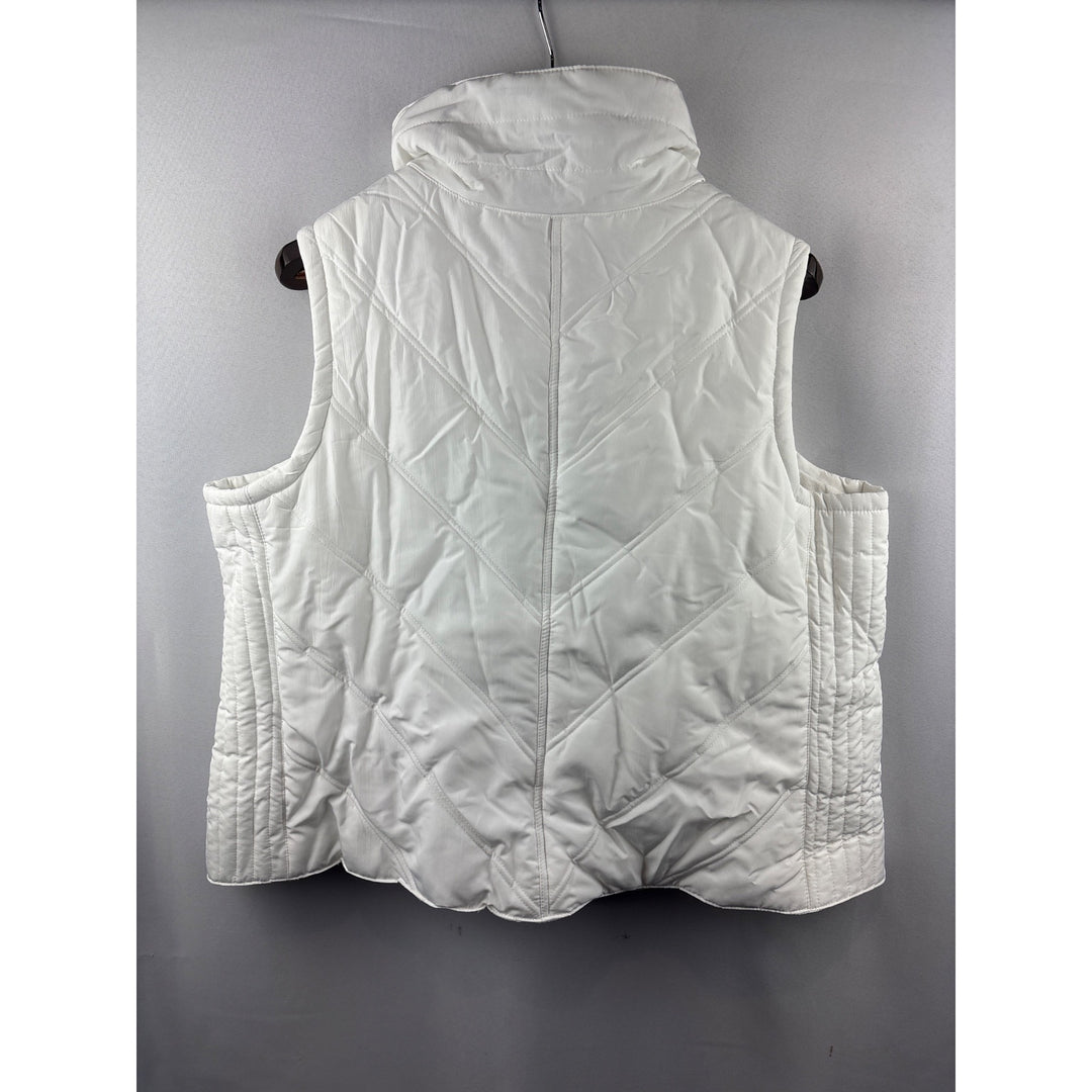 Women’s Daisy Fuentes Size 2X White Puffer Vest