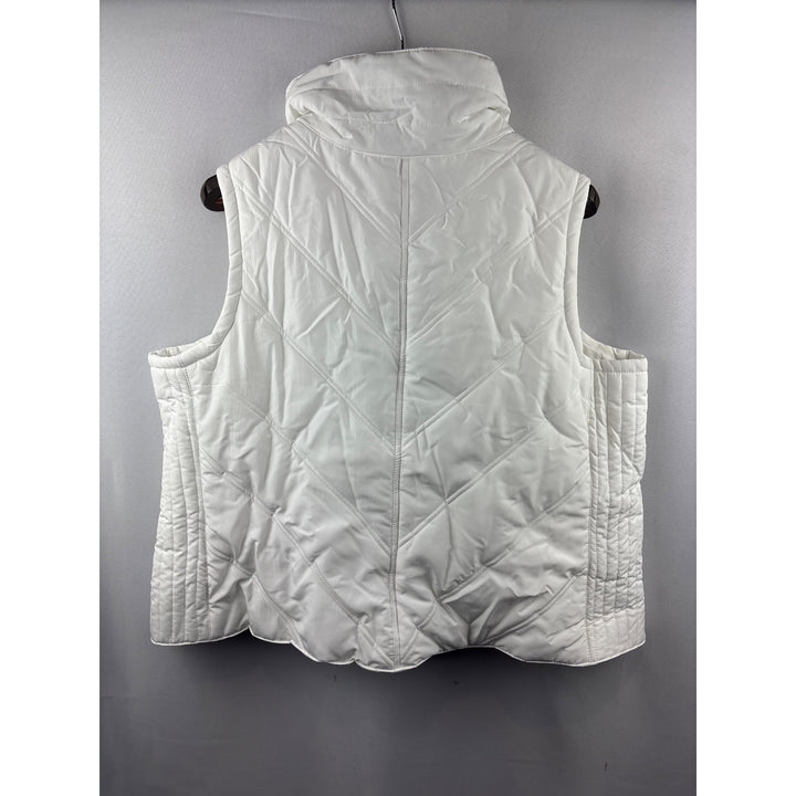 Women’s Daisy Fuentes Size 2X White Puffer Vest