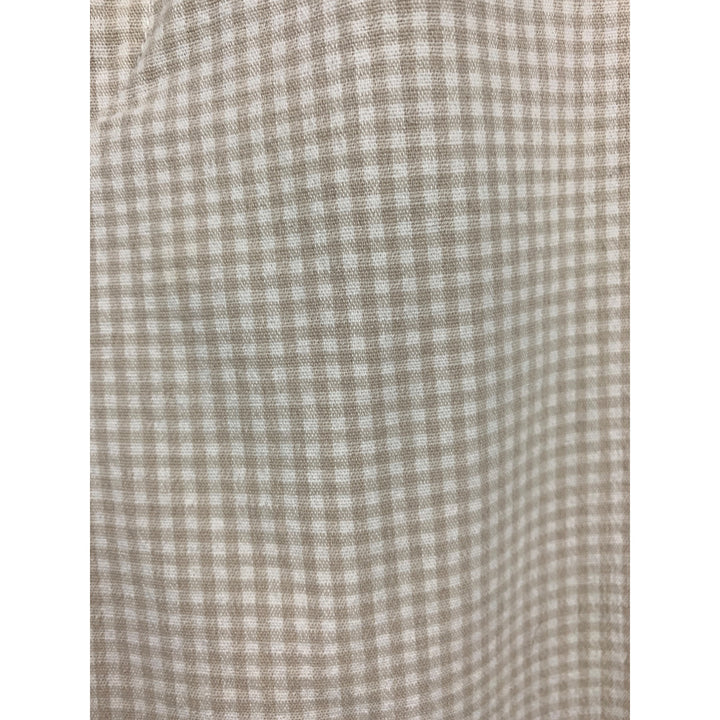 Stephanie Parks Womens Beige Checkered Pants Size M Cotton Blend