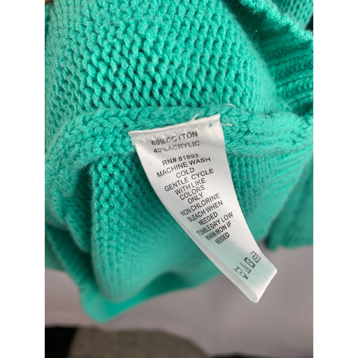 D&Co. Womens XXS Seafoam Knit Sweater Dress V-Neck Long Sleeve
