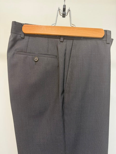 BOSS Dark Brown/Black Check Dress Slacks – Size 34R, Inseam 31.5