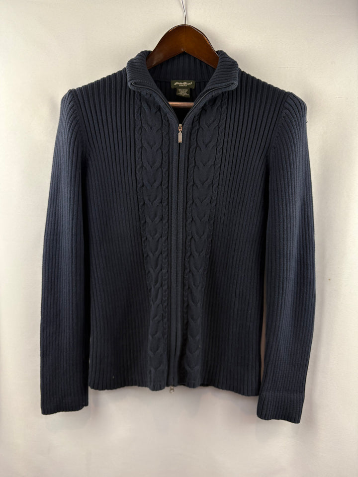 Women’s Eddie Bauer Medium Dark Navy Zip-Up Sweater