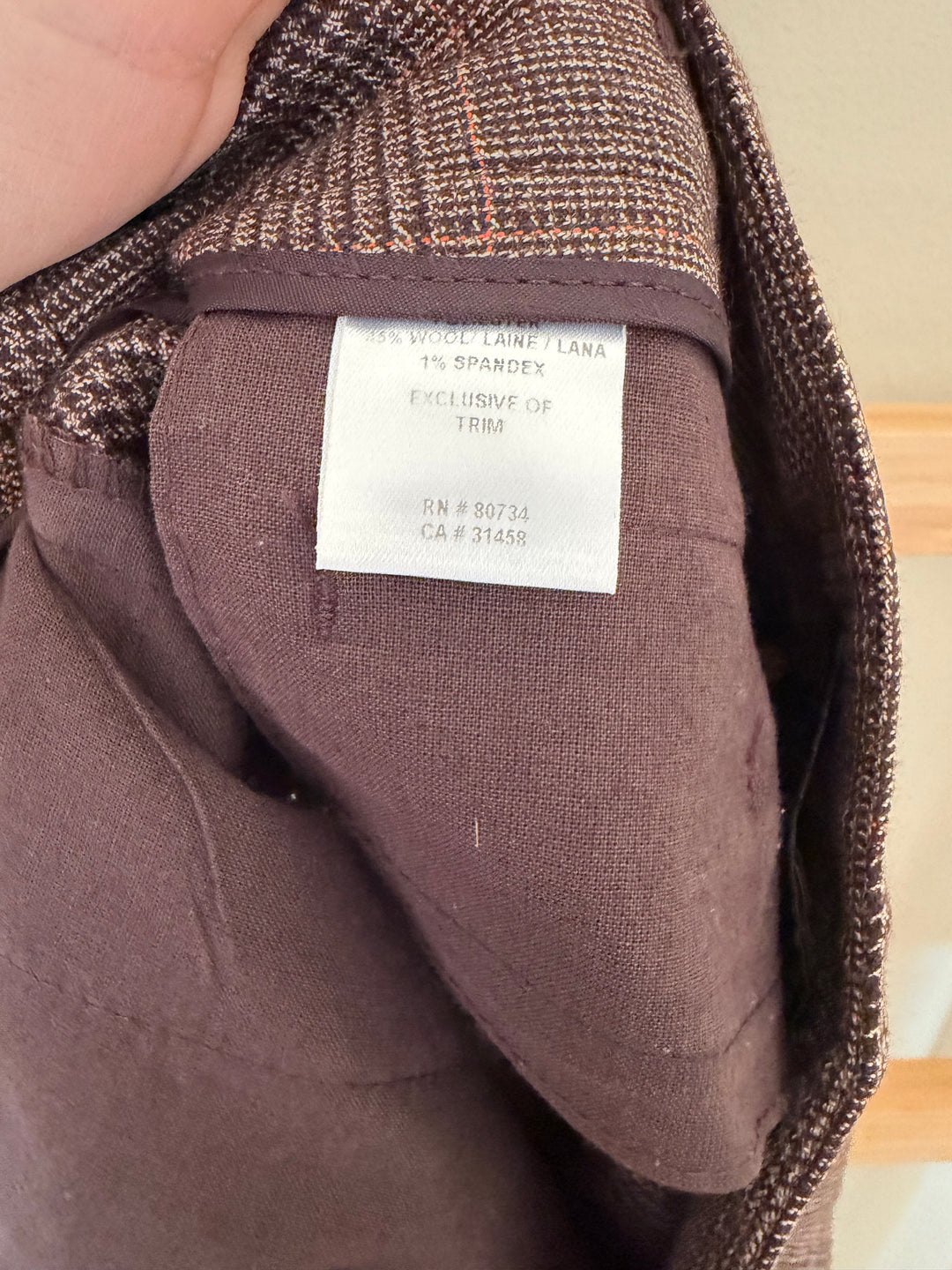 BCBGMAXAZRIA Brown Plaid Cropped Pants Size 6