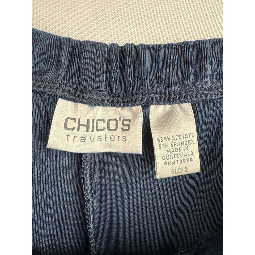 Women’s Chico’s Size 1XL Navy Blue Gaucho’s