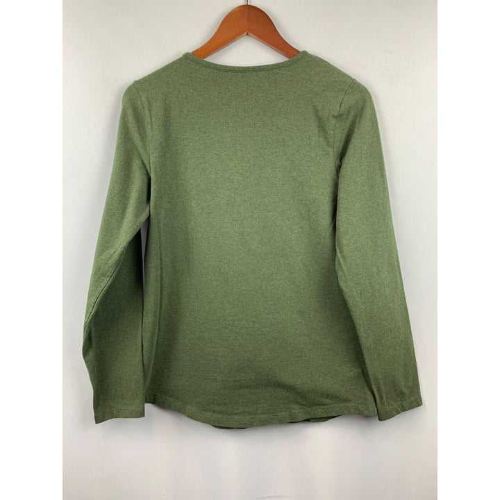 D&Co Essentials Green Long Sleeve Crewneck Top S