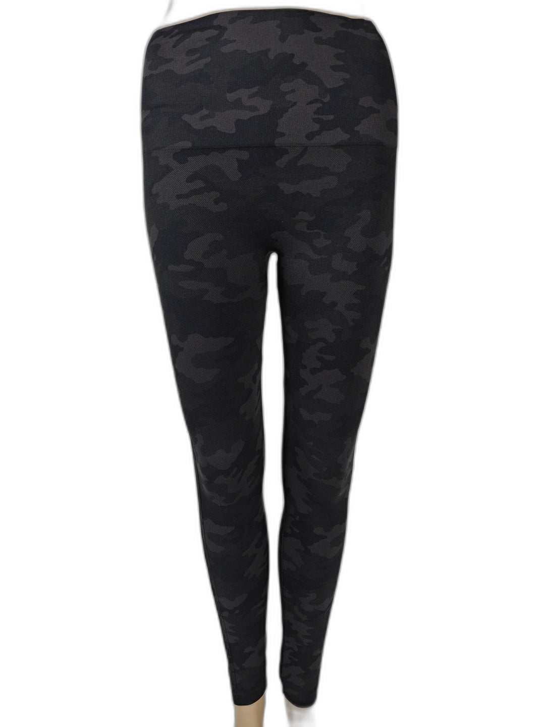 Womens Spanx Leggings Black Camo Size M