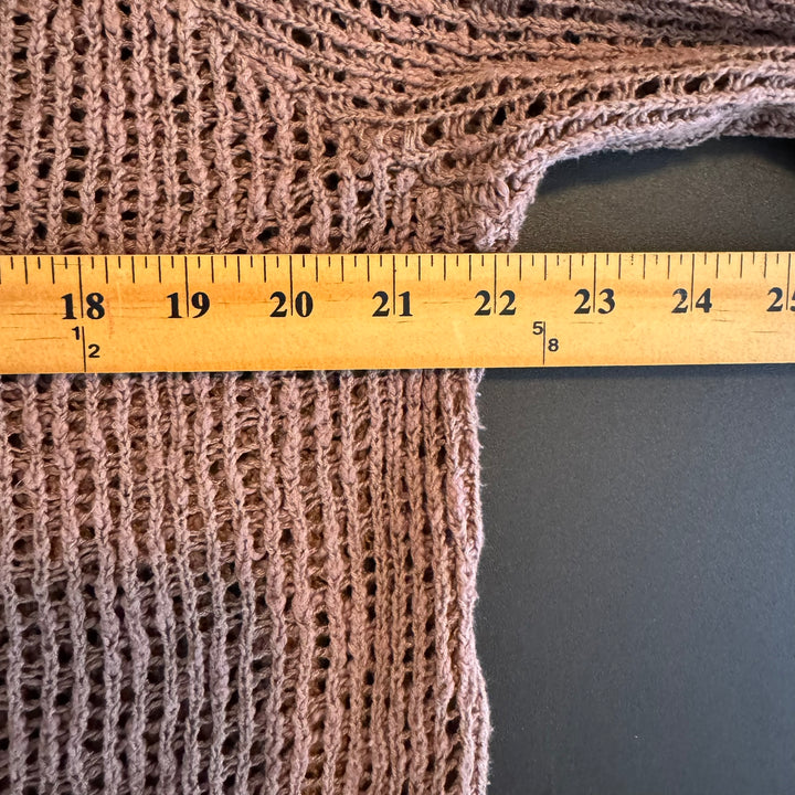 Women's Billabong Mauve Open Knit Cropped Sweater, Size Small