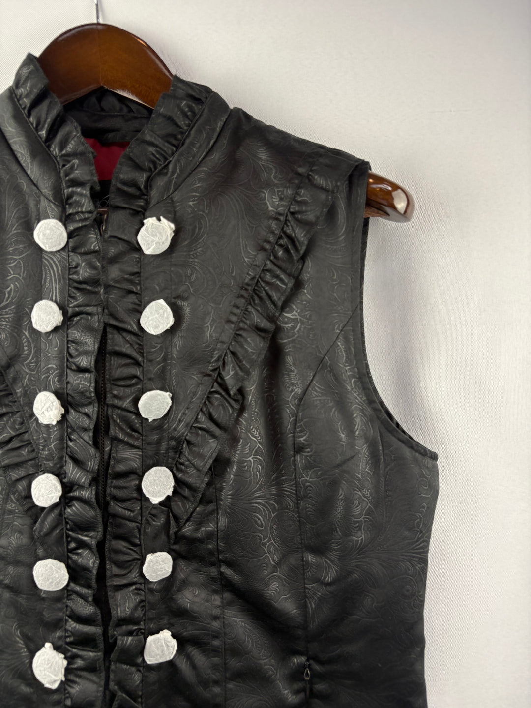 Women’s Montanaco Medium Black Paisley Puffer Vest