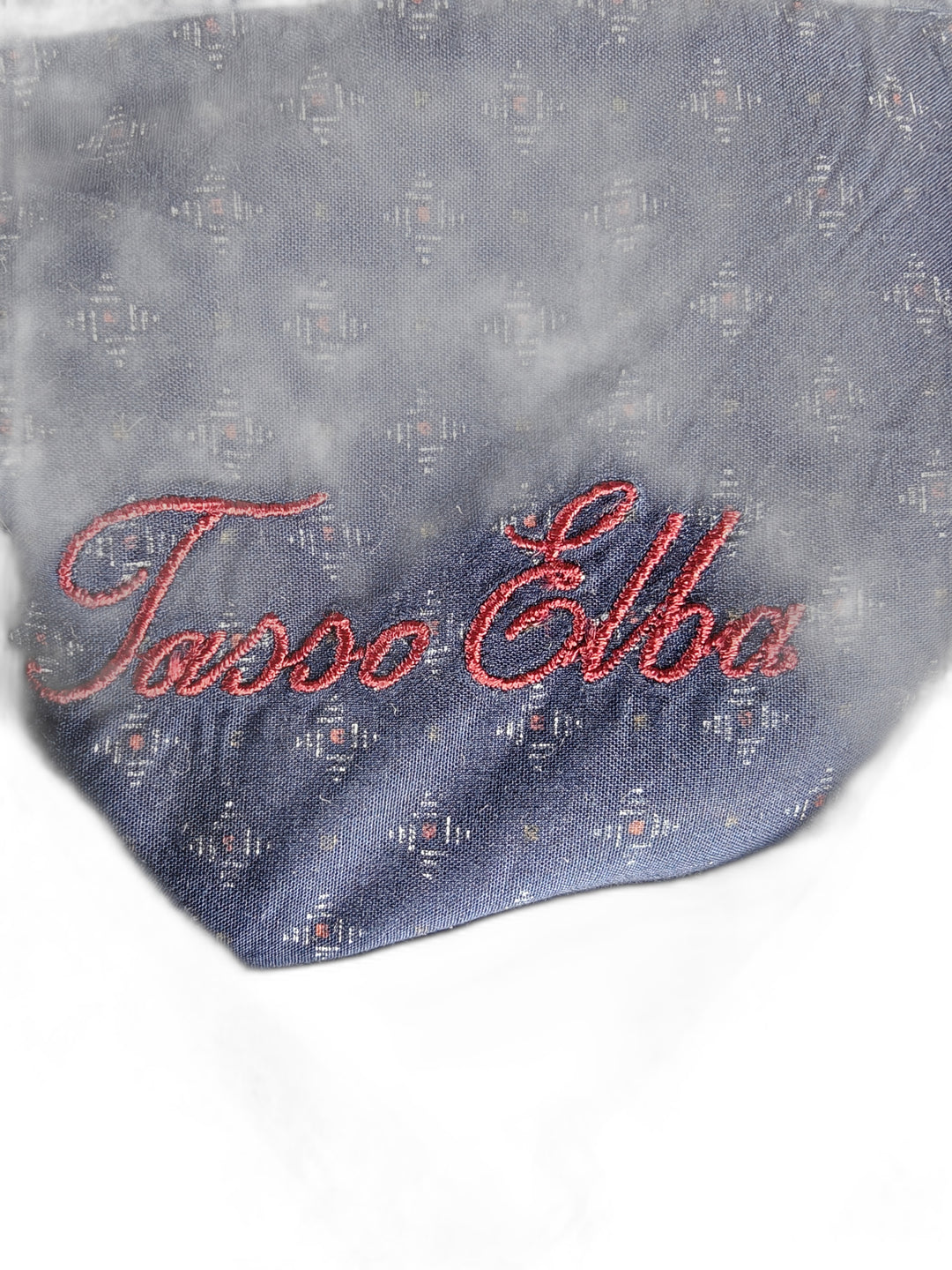 Tasso Elba Men's XXL Blue Geometric Print Button Up Shirt Long Sleeve 100% Cotton