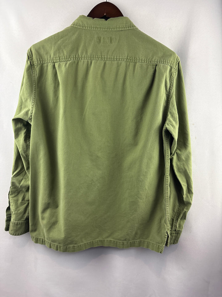 Men’s Wallace &amp; Barnes Medium Army Green Half-Zip Shirt
