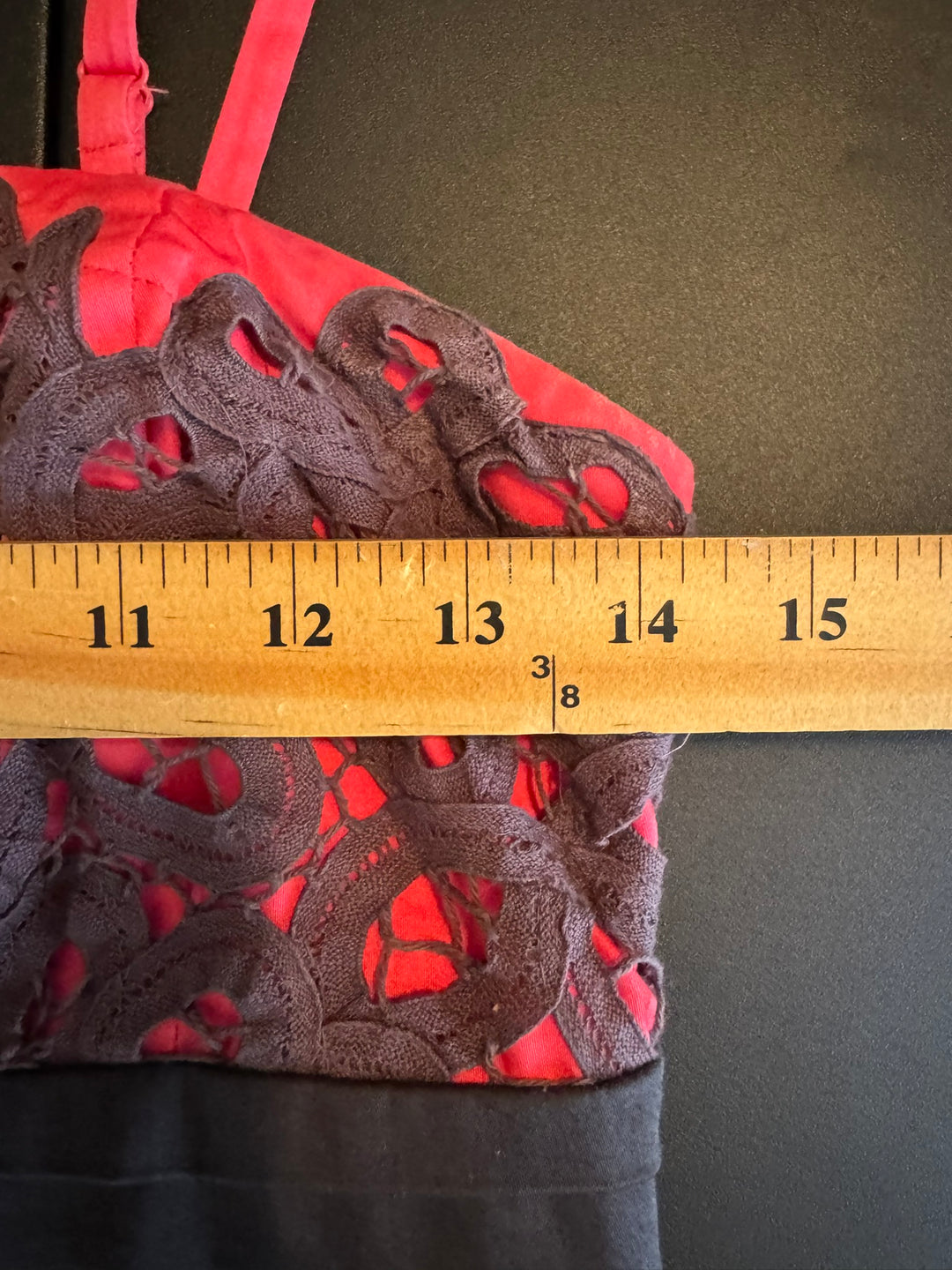 Anthropologie Floreat Pink & Gray Tube Dress, Crochet Overlay, Removable Straps, Size 0