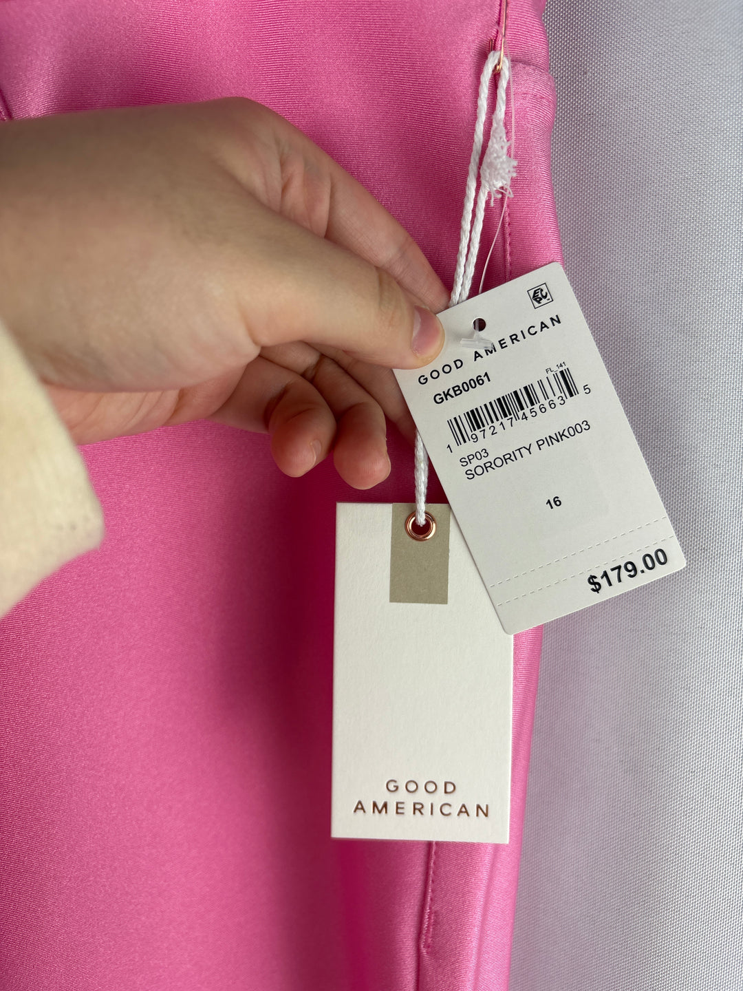 Women’s Good American Size 16 Bubblegum Pink Slacks