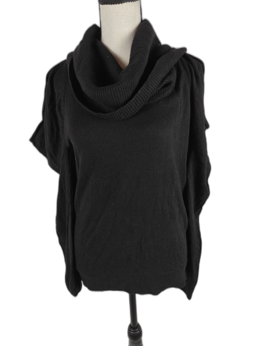 Women’s Michael Kors Cold Shoulder Cowl Neck Sweater Black Size Medium