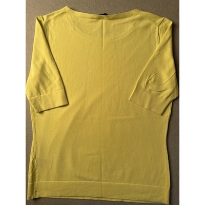 Women’s Lafayette 148 Lime Yellow 3/4 Sleeve Blouse Sz L