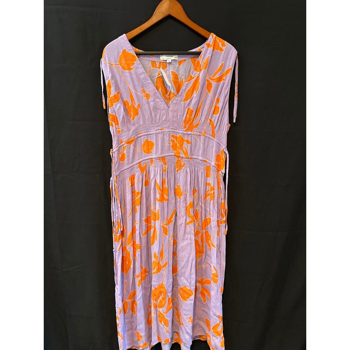 Thakoon Collective Purple & Orange Floral Dress Size 14