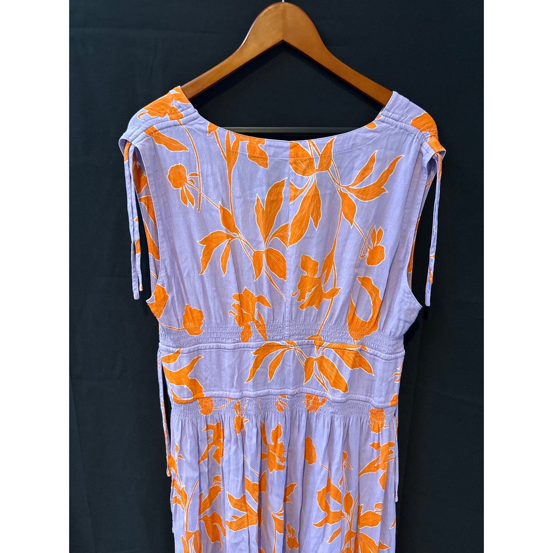 Thakoon Collective Purple & Orange Floral Dress Size 14