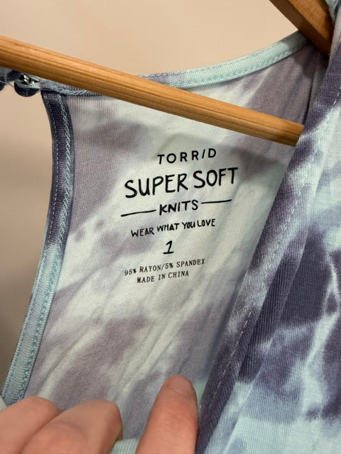 Torrid Super Soft Tie Dye Romper Sz1 /1X(14-16)