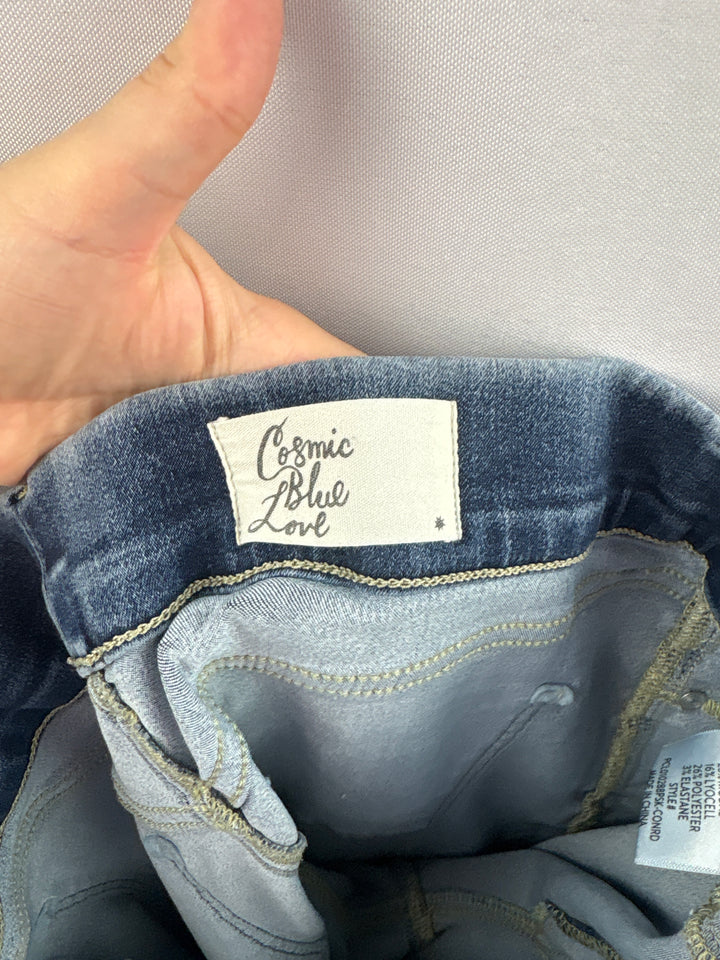 Women’s Cosmic Blue Love Size 29P Blue Wide Leg Jeggings