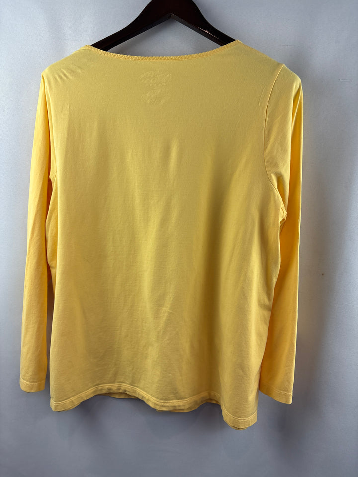 Women’s Venezia Size 18/20 Butter Yellow Long Sleeve Shirt