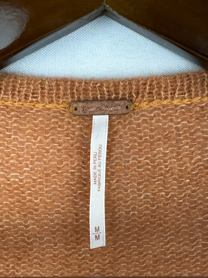 Women’s Free People Medium Tera-Cotta V-Neck Sweater