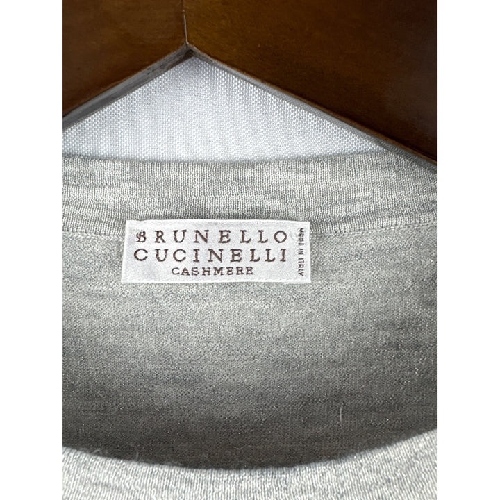 Women’s Brunello Cucinelli Small Light Heather Grey Sparkly Cashmere Shirt