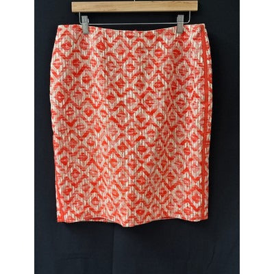 Women’s Lafayette Red patterned Pencil Skirt Sz 12