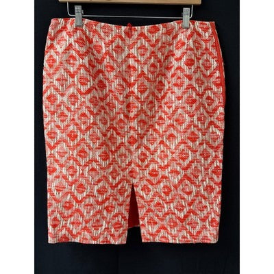 Women’s Lafayette Red patterned Pencil Skirt Sz 12