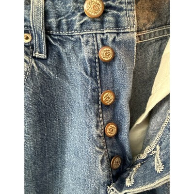 L.E.I. Womens Denim Button-Fly Jeans Size 5 Blue