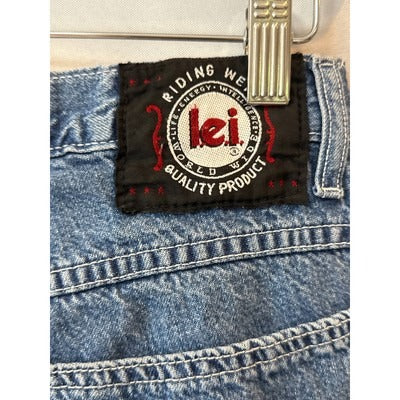 L.E.I. Womens Denim Button-Fly Jeans Size 5 Blue