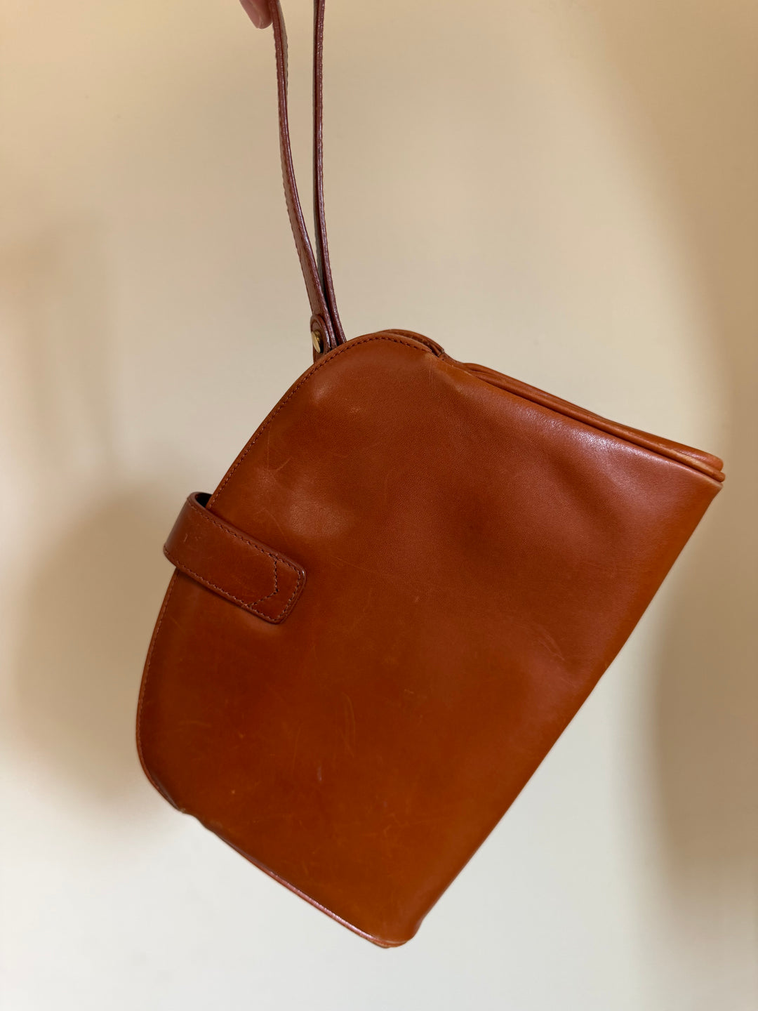 Giorgio Armani Vintage Brown Leather Wristlet / Clutch