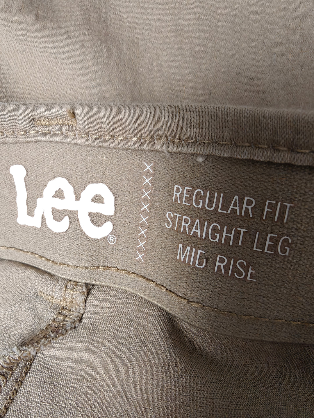 Men Lee Chino Pants Tan 34x32