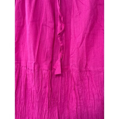 Le Mieux Studio Womens Fuchsia Tiered Maxi Skirt XL 100% Cotton