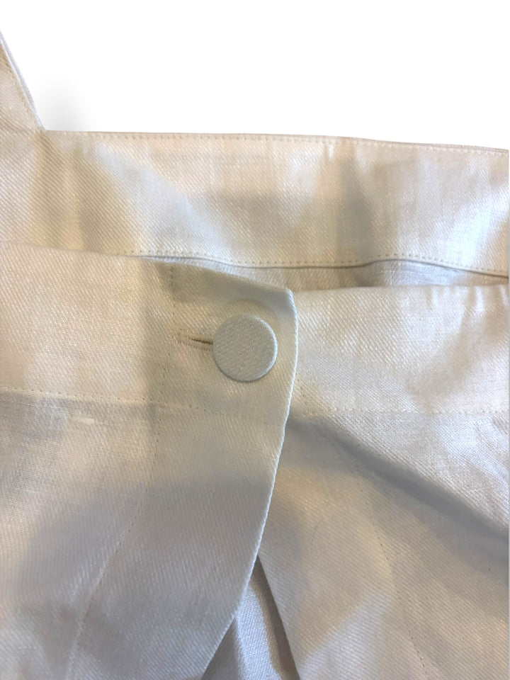 Banana Republic 100% Linen White Cropped Tank Top XL NWT Quiet Luxury Coastal