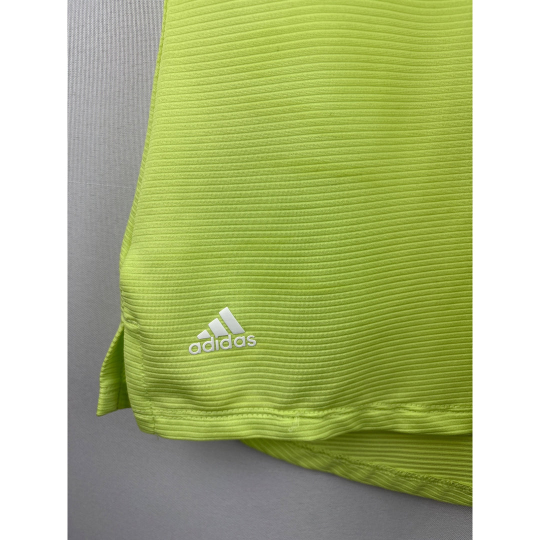 Adidas Womens Sleeveless Polo Shirt S Lime Green Parley Ocean Plastic Polyester