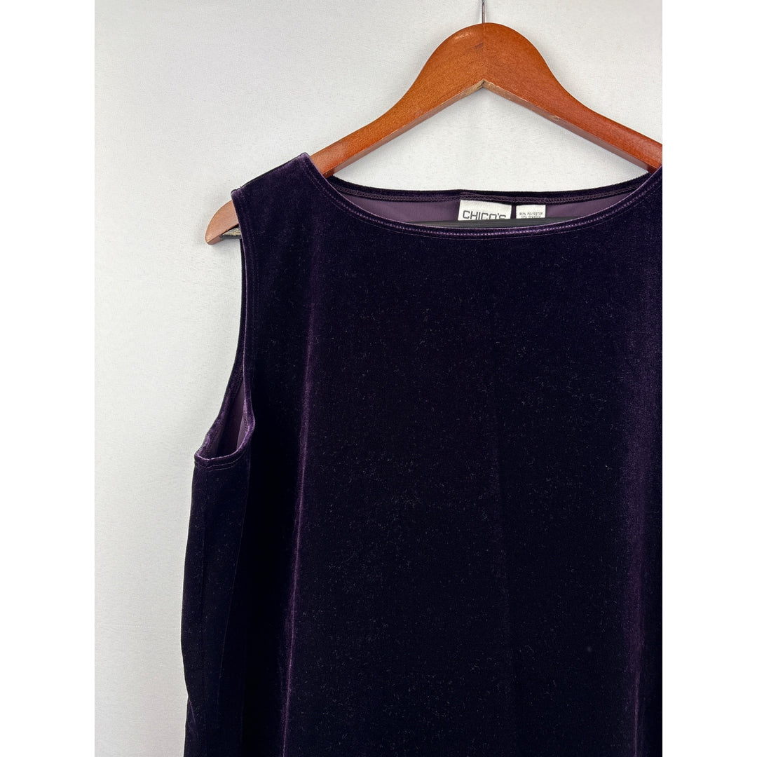 Women’s Chico’s Size 2XL Dark Plum Sleeveless Top