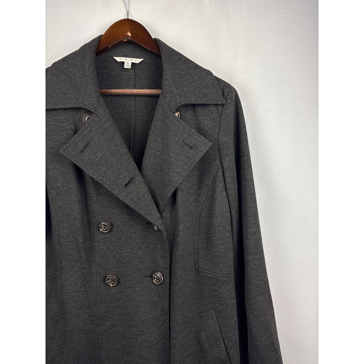 Women’s Cabi XL Black Trench Coat with Pockets