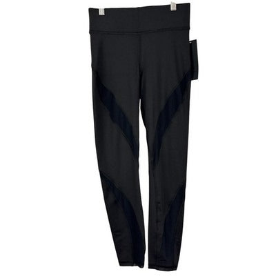 Michi Womens Black Leggings S/P High-Waist Nylon/Spandex Yoga Fitness Pants