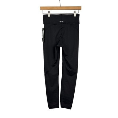 Michi Womens Black Leggings S/P High-Waist Nylon/Spandex Yoga Fitness Pants