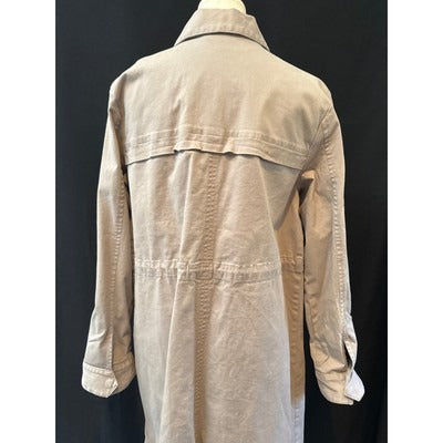 Dip Womens Long Beige Utility Jacket L