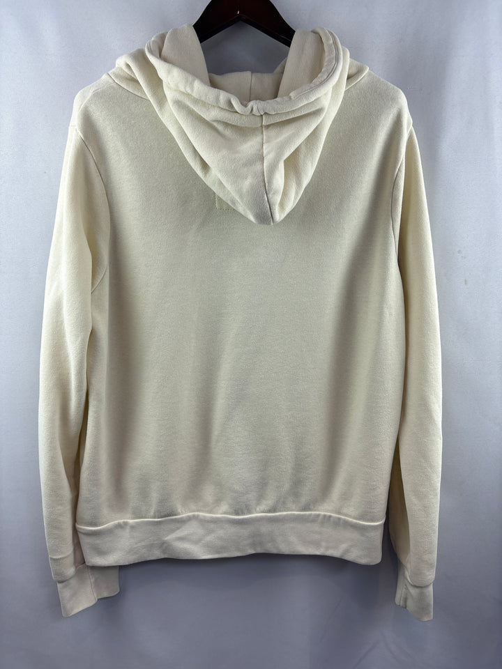 Men’s Aviator Nation XL Cream Zip-Up Hoodie w/ Multicolored Stripes