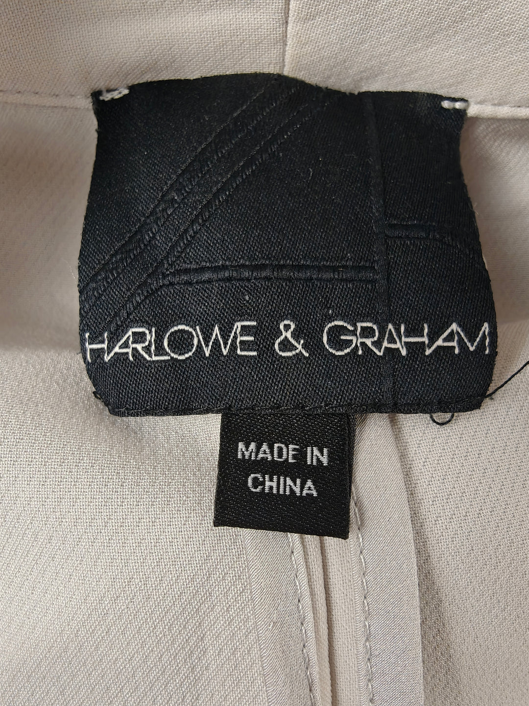 Women Harlowe &amp; Graham Open Front Blazer Cream Size Unknown
